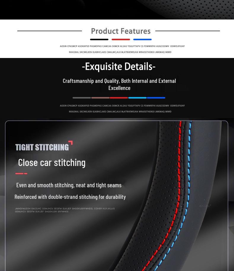Nappa Anti-Slip Steering Wheel Cover for GAC Honda Vezel – Universal Fit, No-Sew, All-Season