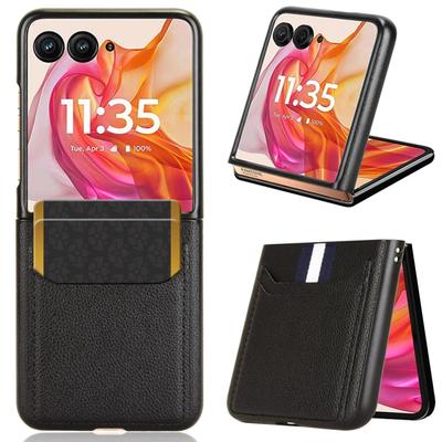 For Motorola Razr 50 Ultra / Razr 40 / 40 Ultra Flip Mobile Phone Case Cover Litchi Texture Card Holder Slot Phone Case
