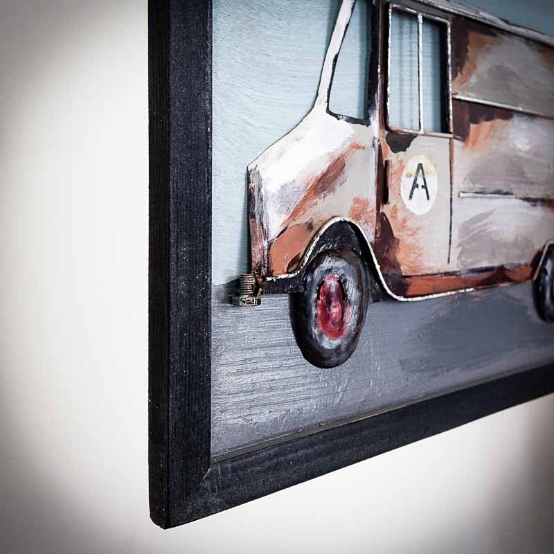 3D metal picture LOFT DELIVERY CAR 60x40