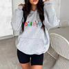 Christmas Crew Believe Letter Women Hoodies New Fashion Hooded Sweatshirt Autumn Winter Loose Women's Blouse Y2k Pullover Top