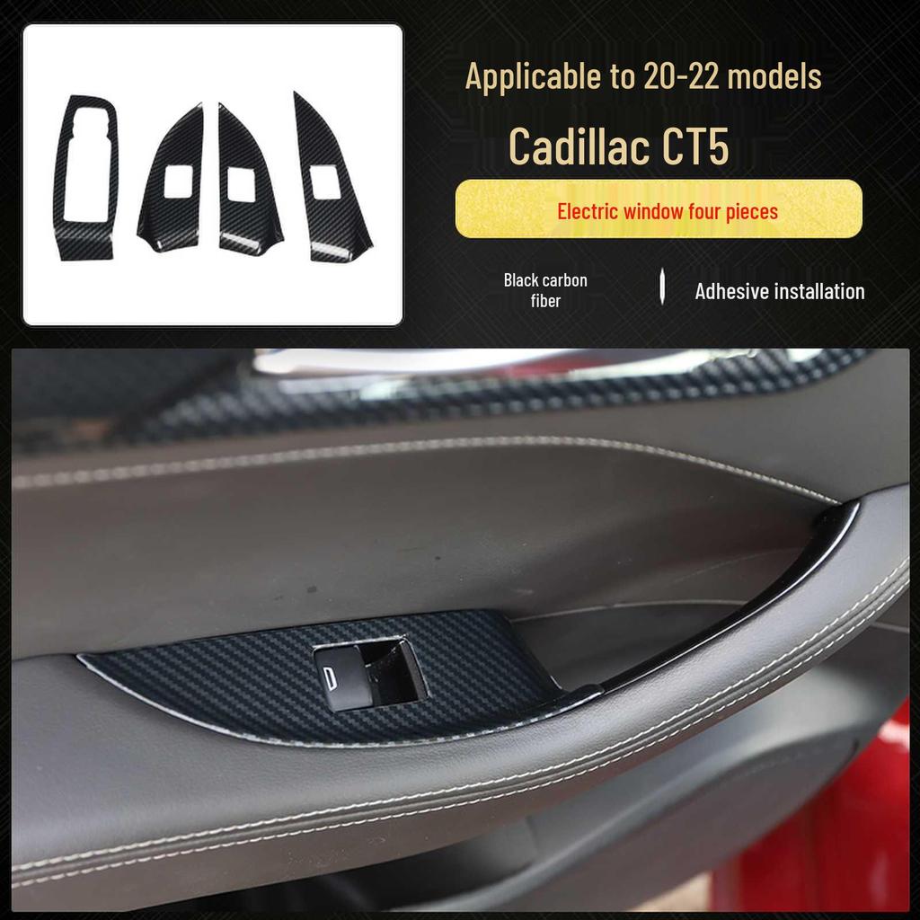 Cadillac CT5 (20-22) Carbon Fiber Interior Trim for Steering Wheel & Console