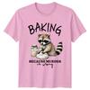 Baking Raccoon Because Murder Is Wrong Animals Unisexs TShirt Unisexs