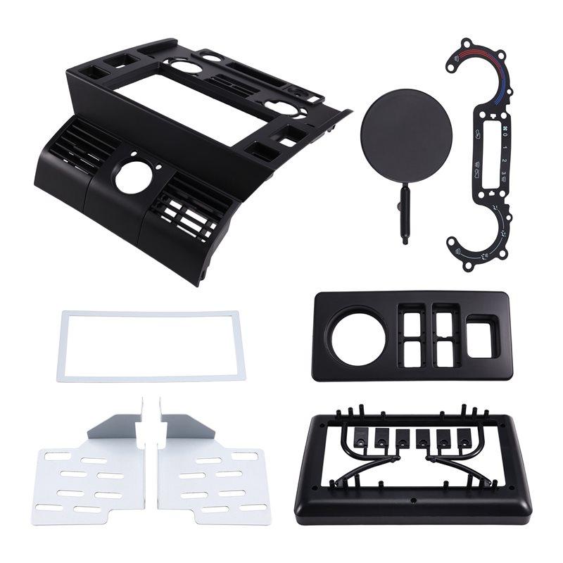

For Land Rover Defender 2007-2016 9 Inch Double Din Stereo Dash Dashboard Kit Car Radio Panel Fascia Plate Console Bezel чёрный