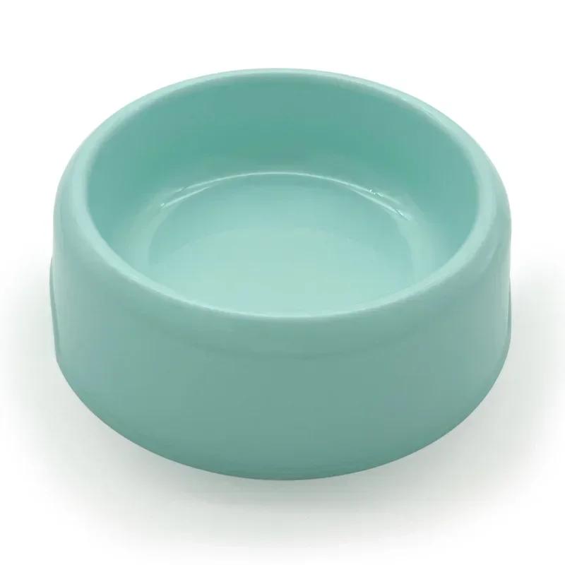 Solid Color Pets Plastic Dog Bowl Cat Food Bowl Round Single Thickened Eco-Friendly Dog Bowl Pet Supplies Dog Accessories
