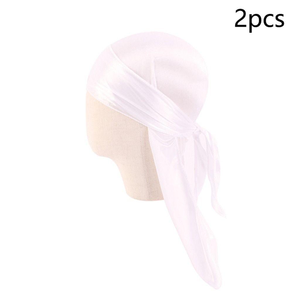 2Pcs Durag Pirate Hat Pirate Baby Turban Hijab Bandana Elastic Headwrap  Children