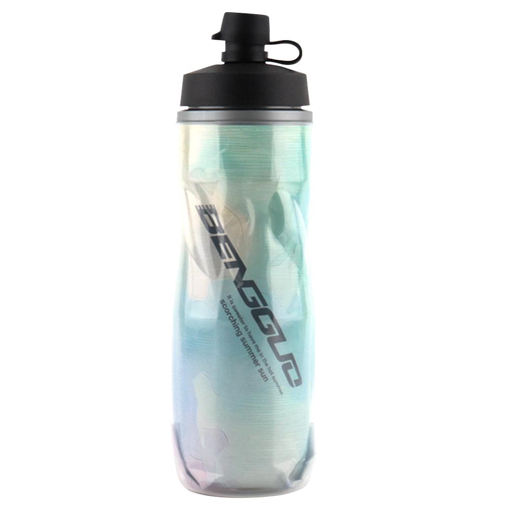 610ml Insulated Bike Water Bottle Leak-Proof Squeeze Sports Bottle Keep Water Cooler Bicycle Water Bottle for Outdoor Fitness