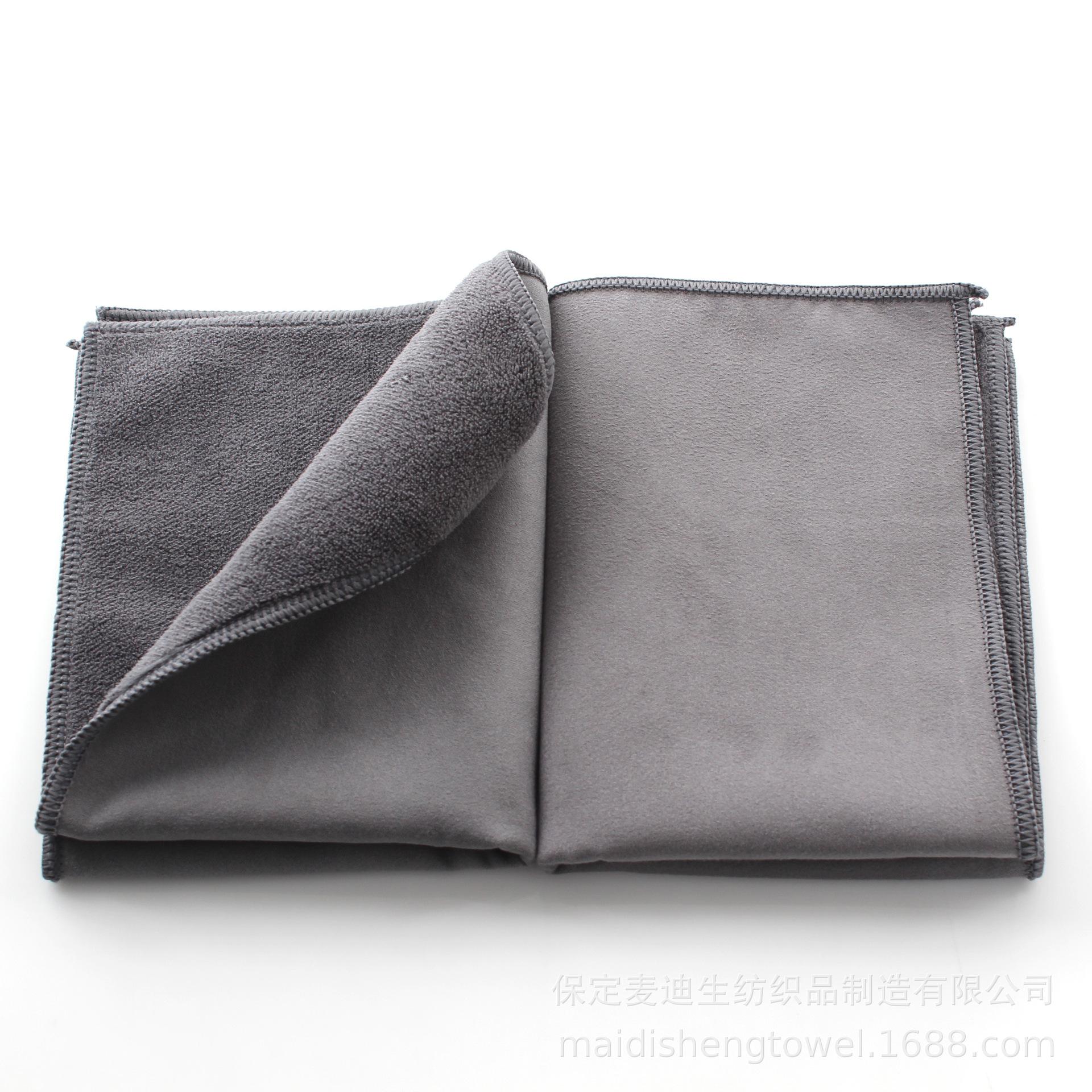 

Замшевое полотенце для мытья автомобиля Утолщенное двухстороннее коралловое флисовое полотенце для автомобиля Абсорбирующее полотенце для стекла, не оставляющее следов 30 * 30cm [single] серый