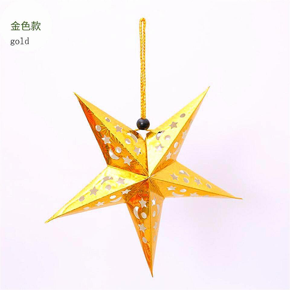 commodity Christmas tree pentagram lampshade star paper hanging xmas wedding decor