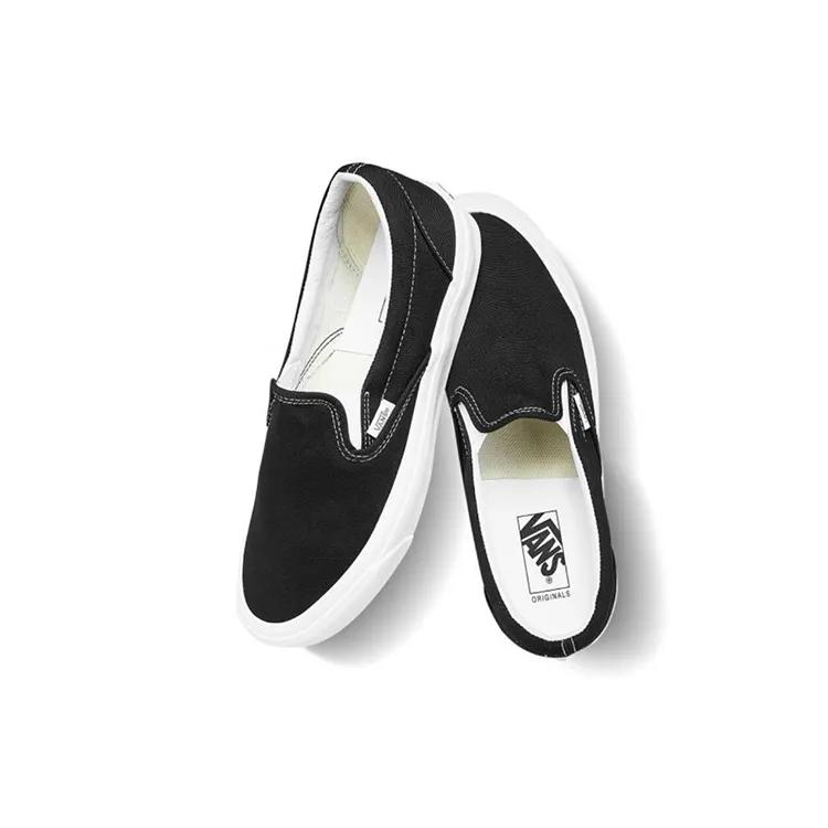 Vans OG Classic Slip- LX 'Black' (Unisex) Black / True White Skate Shoes VN0A45JK1WX