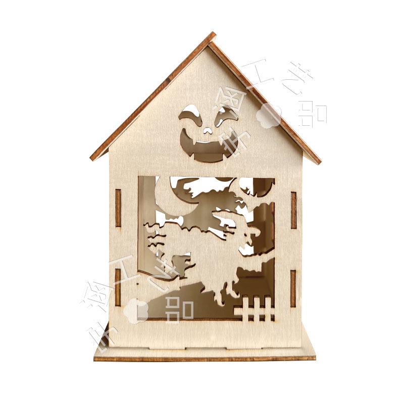Wooden DIY Autumn Halloween Thanksgiving House Decoration Set