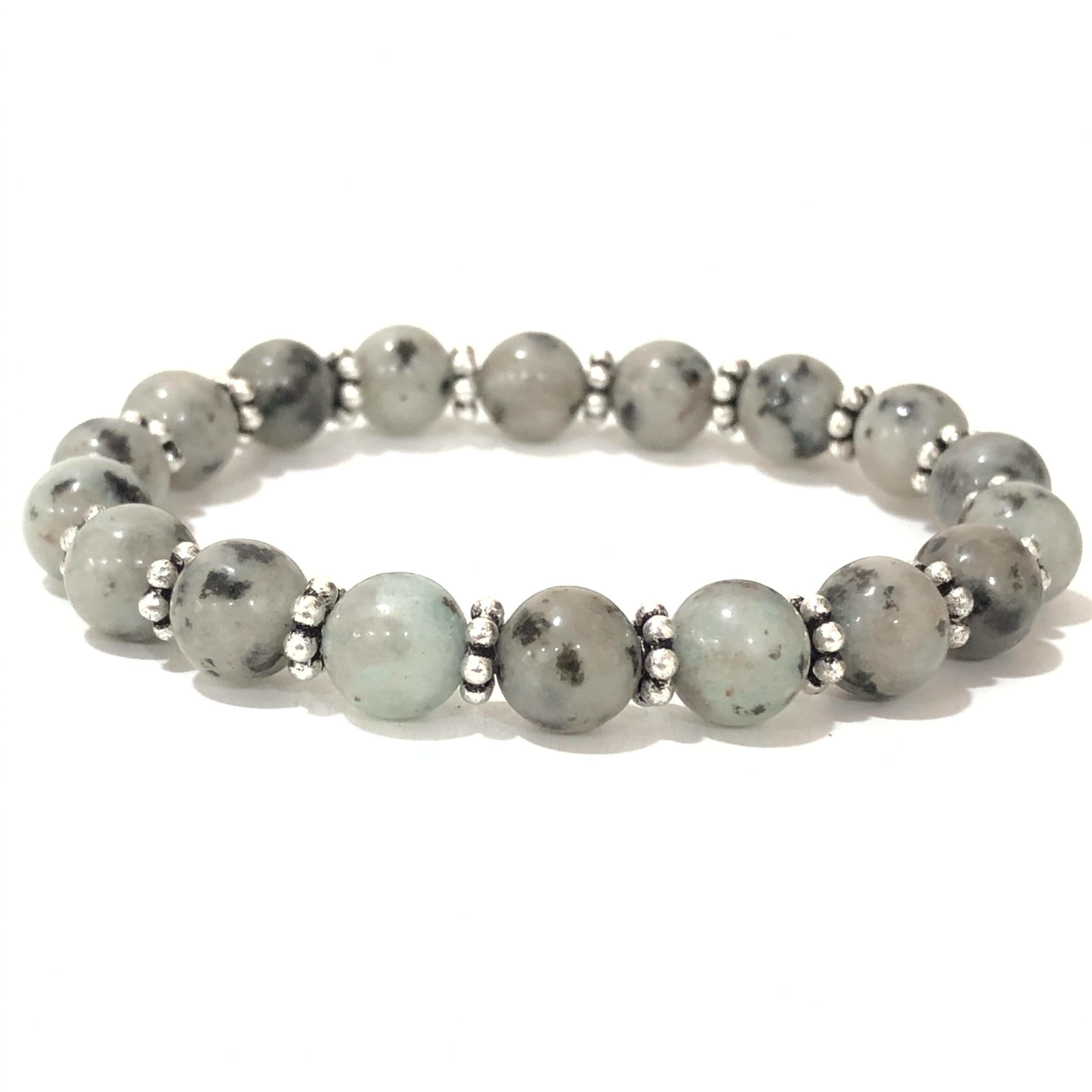 

8mm Natural Kiwi Jasper Gemstone Round Beads Handmade Jewelry Designer Natural Beads Bracelet 7.5 For Gift CSB-27