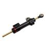 Adjustable Steering Damper Stabilizer for Motorcycles, Short Cylindrical Layout with Mounting Clamp for Street, Commuting and Winding-Road Use