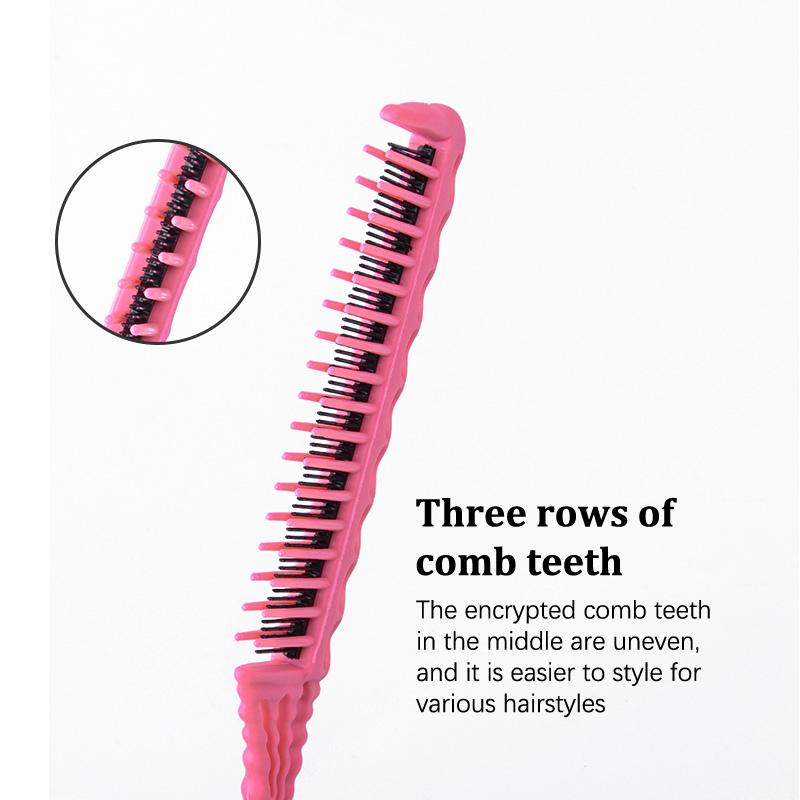 1Pc Professional Hair Combs Tip Tail Comb Barber Hairdressing Comb 3-Row Teeth Detangling Comb Salon Tools Barber Accessories