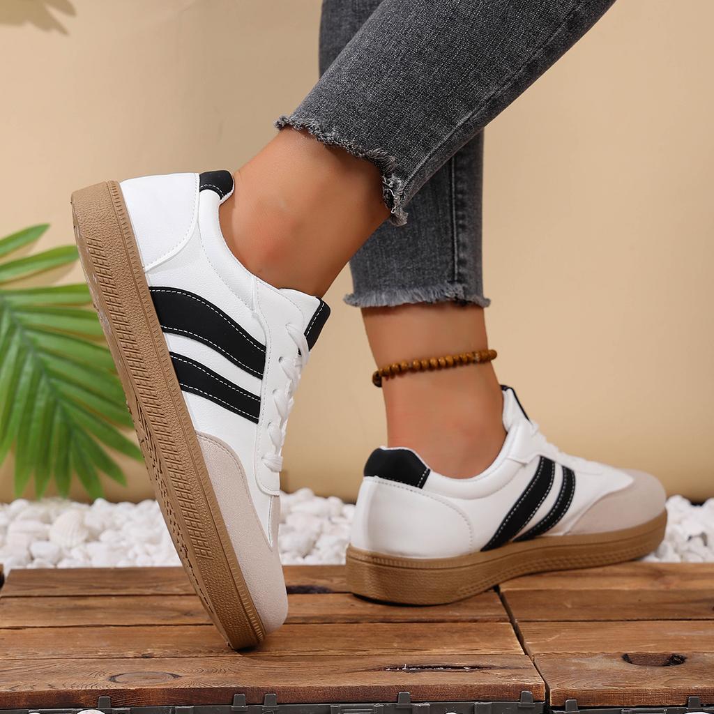 Women Tennis Sneakers Flats Ladies Mixed Colors Lace-up Vulcanized Shoes Spring Autumn Woman Outdoor Trainers Footwear