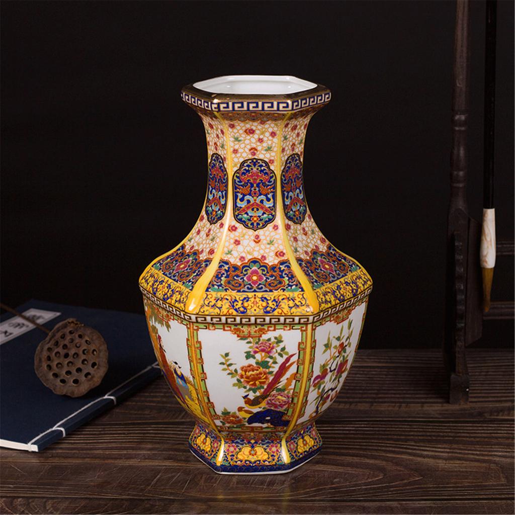 Exquisitedly Jingdezhen Ceramic Vase Antique Type Desk Ornament for Home Decoration and Office Display Height 25-26cm