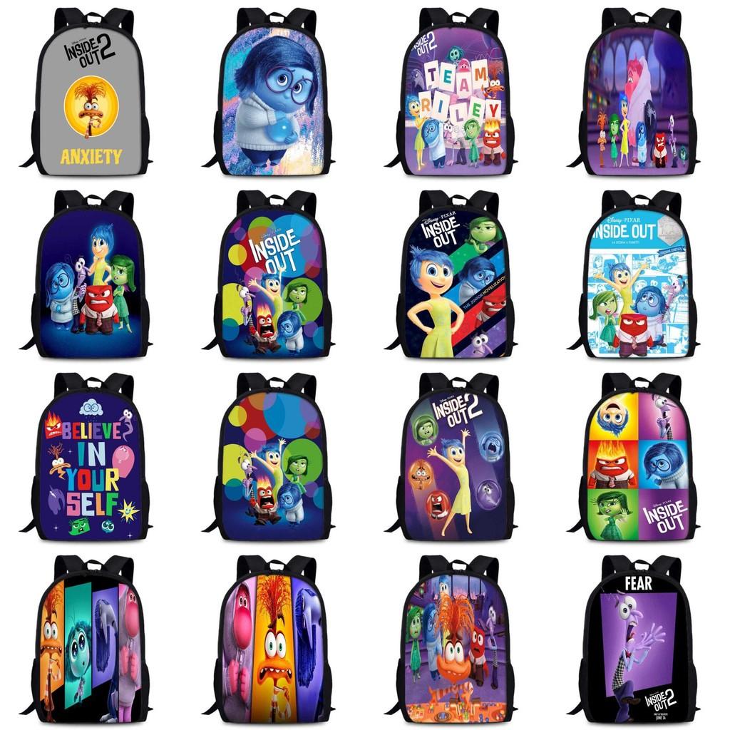 Spacious 15-inch Inside Out 2 Backpack Durable Oxford Cloth School Book Bag