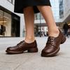Spring Autumn Genuine Leather Mother Shoes Women Thick Sole Soft Comfort Cow Leather Ladies Casual Shoes Black Brown Plus Size 41
