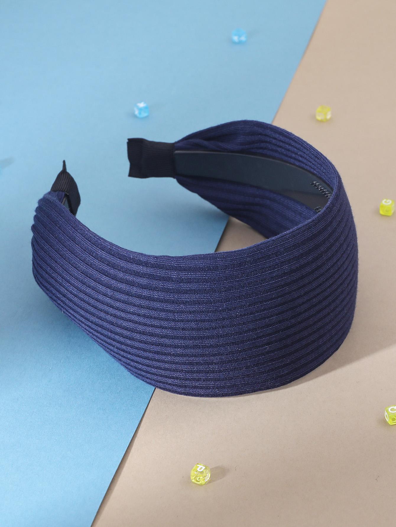 

Мягкие широкие вязаные повязки для волос для женщин, модные корейские повязки для девочек, подходящие для повседневного использования, аксессуары для волос