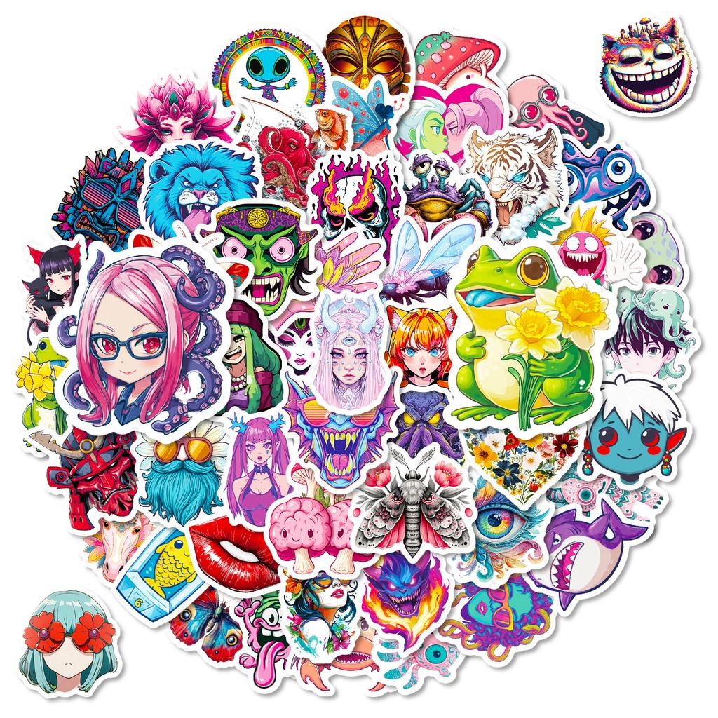 56 Millennium Sweetheart Y2K Abstract Stickers Fantastic And Funny Creative Hand Account Computer Stickers