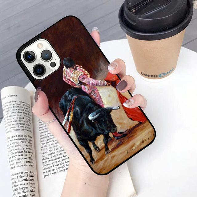 Bullfight Bull Fighter Phone Case For iPhone 17 Air 14 15 16 16e 13 12 Max Cover For Apple 11 Pro Max Plus Coque
