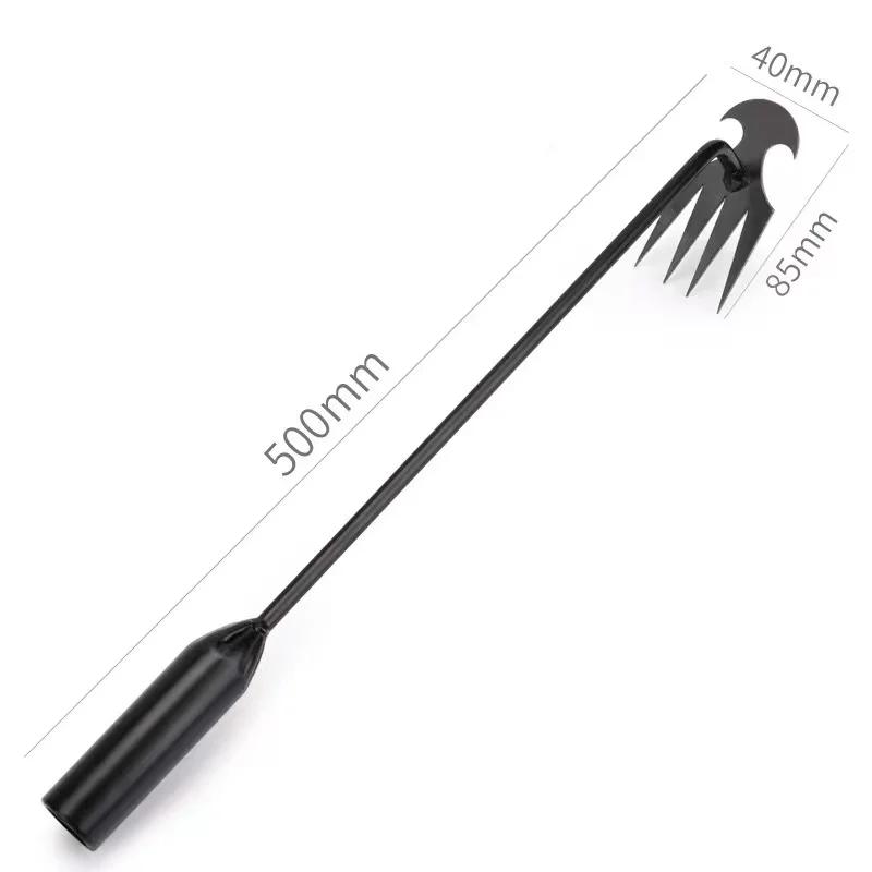 

4 зуба - Многофункциональный ручной прополочник для сада - Прочный и портативный садовый инструмент для прополки овощей и фермерских растений серебряный