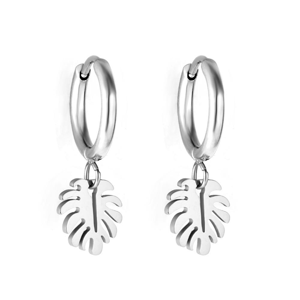 Star Moon Ear Buckle Asymmetrical Cold Wind Geometric Earrings Stainless Steel Earrings Earrings Women