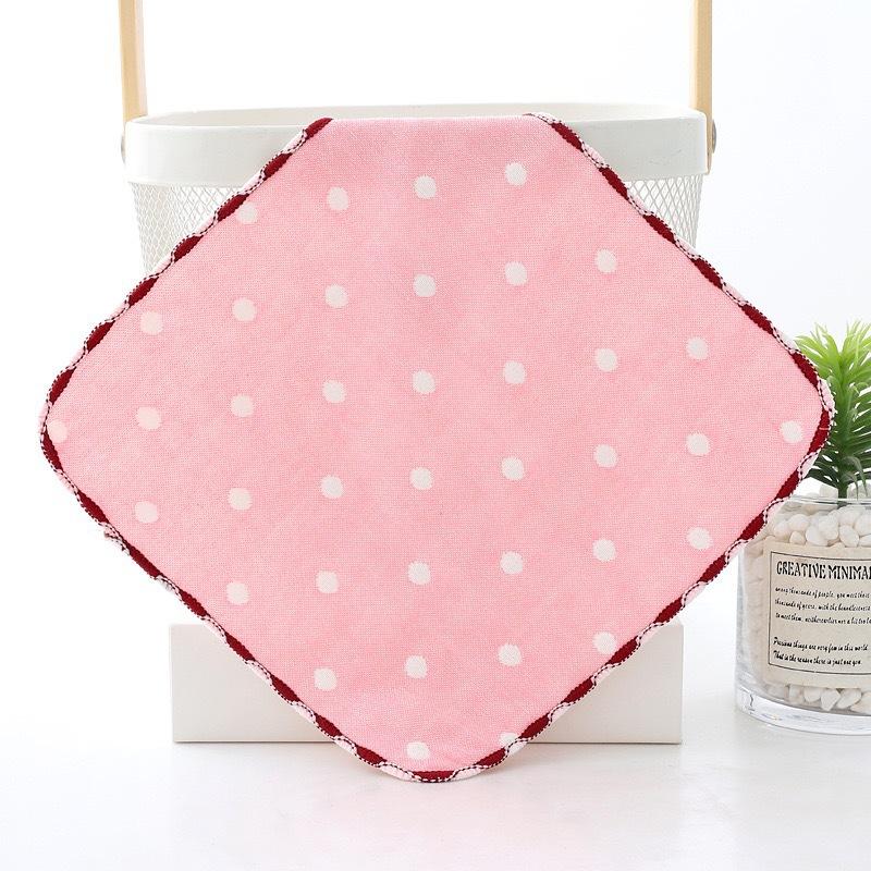 6 Layer Gauze Baby Washcloth 25x25cm Soft Absorbent Jacquard Infant Burp Cloth Thickened Face Towel For Autumn Winter