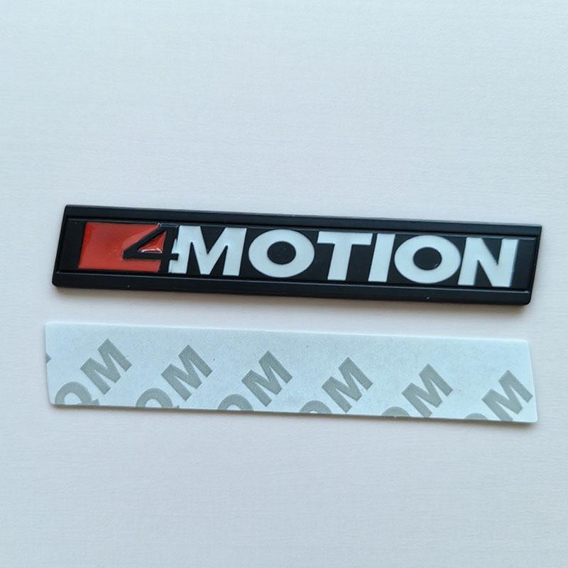 3D Metal Black Red Letters 4 MOTION Logo 4motion Car Rear Trunk Sticker Front Grille Badge Emblem Label for 4MOTION Accessories