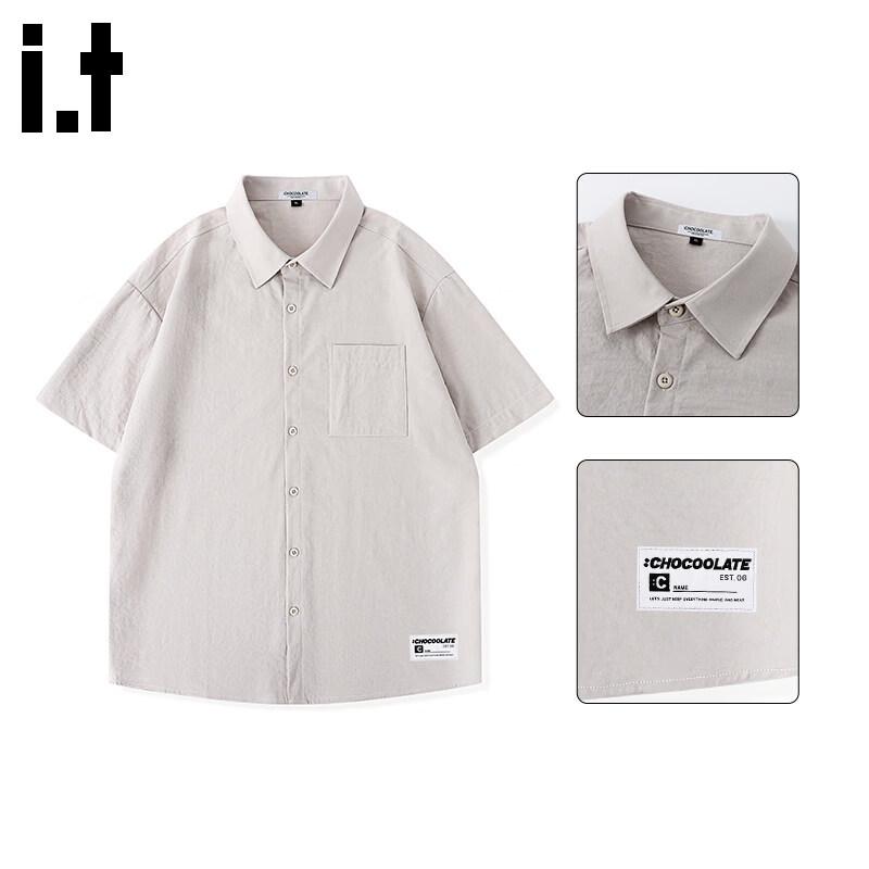 

:CHOCOOLATEit Men s Loose Fit Short-Sleeve Casual Shirt XL