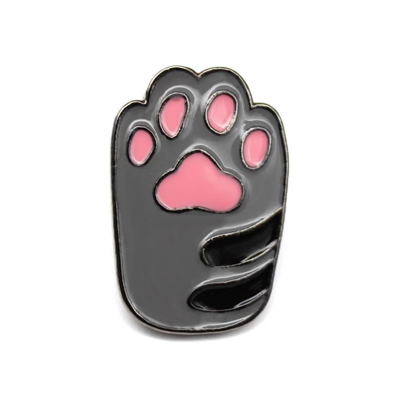 Cute Cartoon Dog & Cat Paw Enamel Brooch Pin - Popular Design