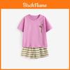 Set Estivo Due Pezzi in Cotone per Bambina con Stampe Cartoni Animati per Bambini dai 3 agli 8 Anni