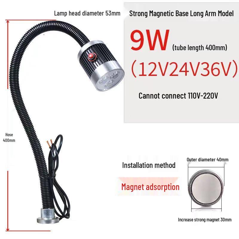 LED Magnetic CNC Lathe Work Light with Flexible Arm - Industrial Grade