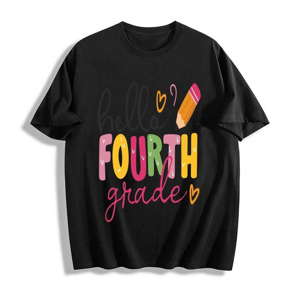 T Hello Fourth Grade Pure cotton T-shirt XXS