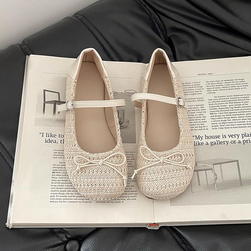 

Французская ретро юбка фея стиль туфли Мэри Джейн девочка 2025 летний сезон новая плоская одинарная обувь балетки тренд 40