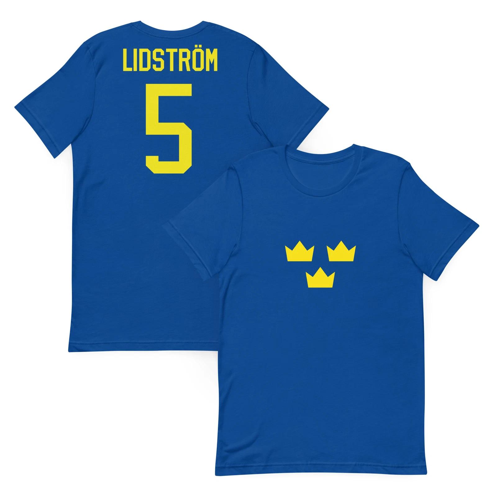 Retro Team Sweden Nicklas Lidstrom Vintage style hockey jersey shirt 4XL