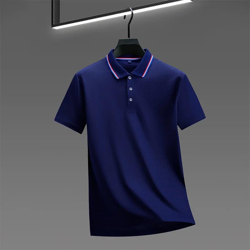 Men's Casual Solid Color Short Sleeve Polo Shirt 2026 Summer Fashionable Comfortable Versatile Top for Men
