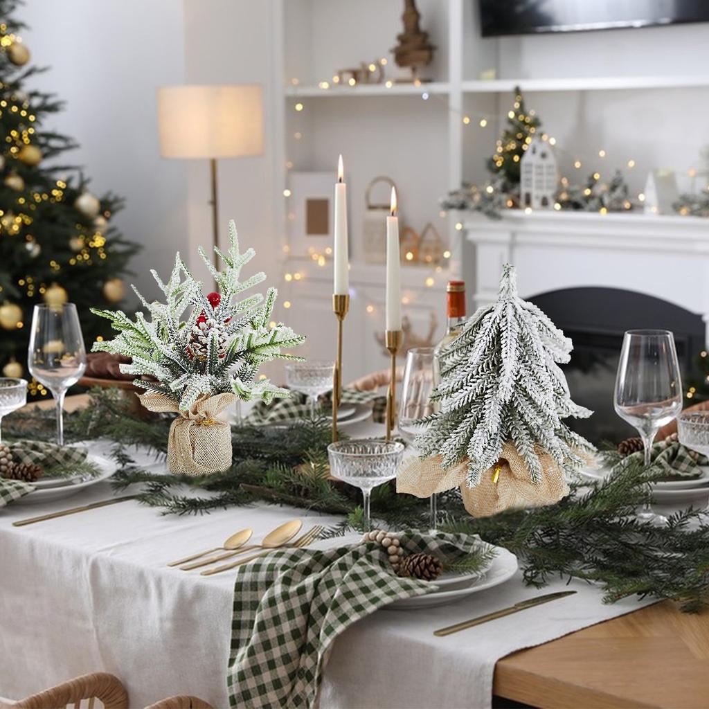 Tisch-Weihnachtsbaum Klein Simulation Tischplatte Dekorative Weihnachtsbäume für Zuhause Feiertagsdekoration