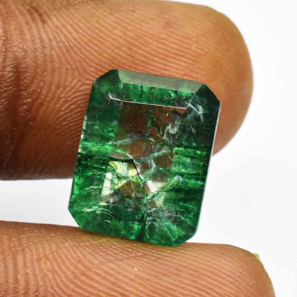 Natural Green Emerald Loose Gemstone 8.35 Ct Emerald Cut for Jewelry Making and Gem Collections