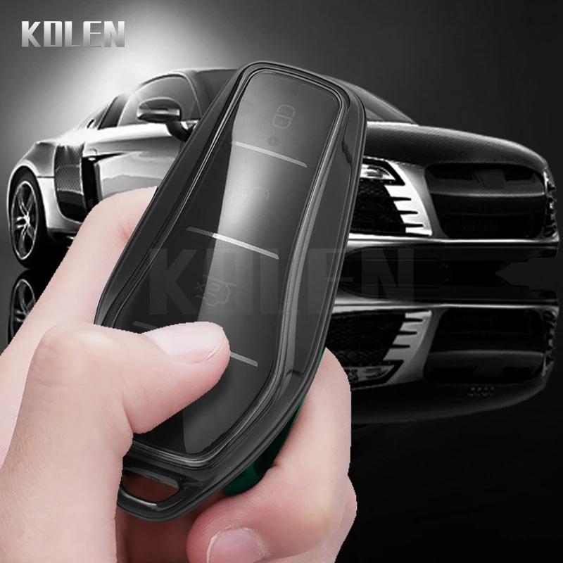 New Tpu Car Remote Key Case Cover Shell Fob For Byd Qin Plusdmi Atto 3 Han Ev Dolphin 4 Buttons Key Protector Holder Accessories