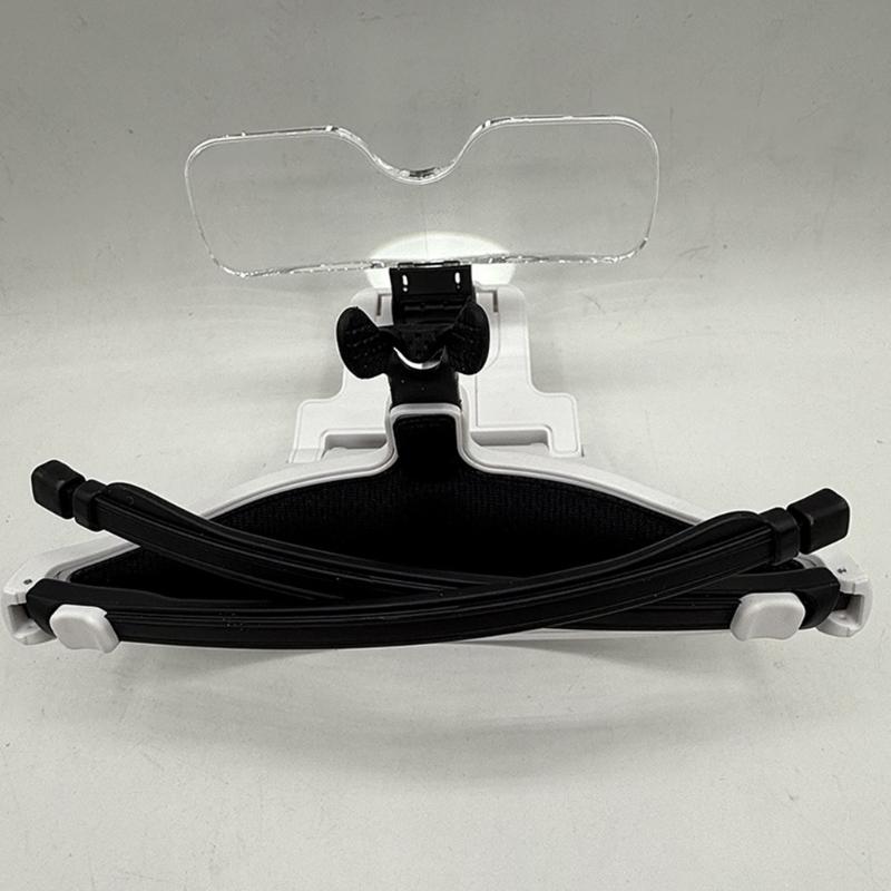 Lightweight USB Rechargeable Head Mounted Eyeglasses Magnifier With Led Light For Reading And Electronics Repair