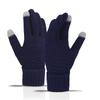Gloves Women's Winter Velvet Thickened Korean Version Cold-proof Cute Riding Touch Screen Warm Wool Knitted Gloves