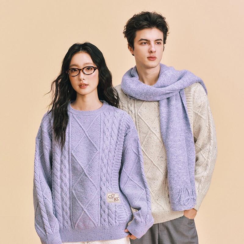 DRAGONS NEVER AFRAID Cable Knit Pullover Sweater M