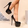 Women's High Heels Platform High Heels Skinny and Sexy Women's Short Party Girl Barbie Powder Plus Size 35-43 Mary Jane Shoes