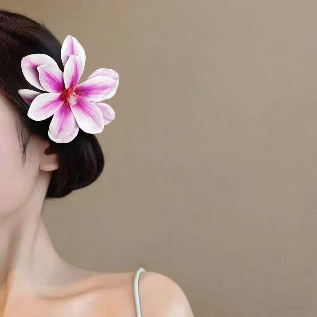 Exquisite Temperament~Seaside Vacation Style Yellow Flower Hair Clip Women s Travel Photography Exaggerated Bangs Accessories