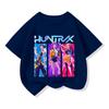 Cool Kpop Hunter Girl Group Pattern Print T Shirt Casual Sports Short-Sleeve T-Shirt  Leisure and Versatile