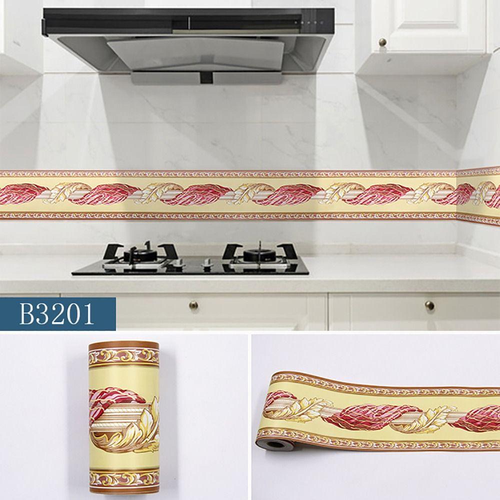 Self Adhesive Floor Tile Decal Door Frame Corner Wallpaper Home Decor Waist Line