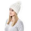 Fashion Solid Color Knitted Hat Pompom Thick Casual Simple Fall Winter All-match