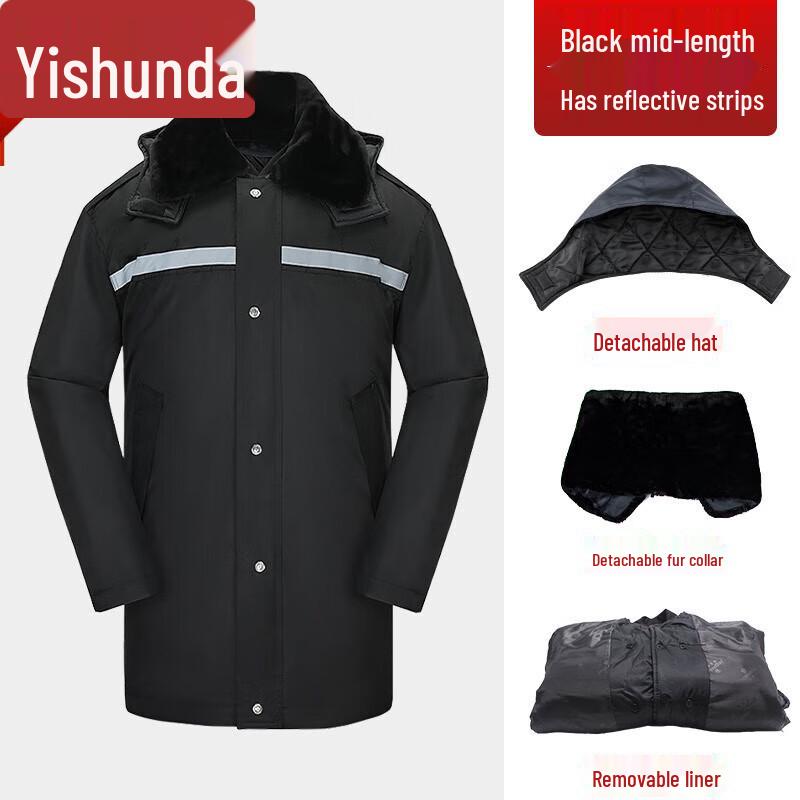 Men s Reflective Multifunctional Security Winter Coat