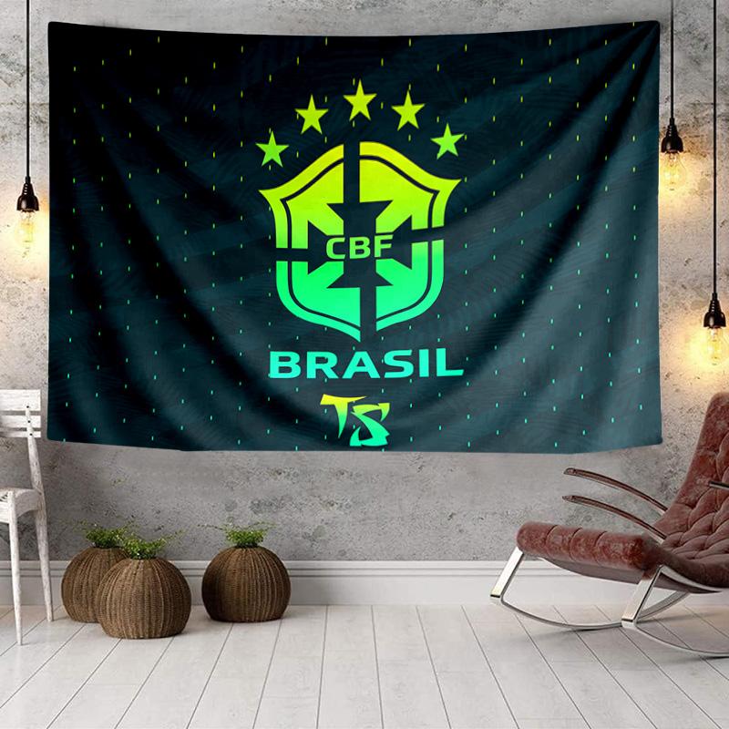 1PC Brazilian Football Federation Emblem Tapestry Hanging for Bedroom,Livingroom, Playroom,Decor Art Room Wall Tapestry Holiday and Birthday Gifts