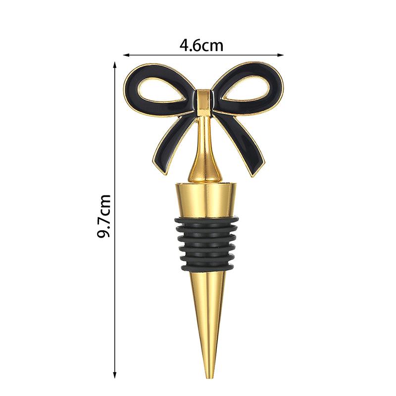 New Bowknot Wine Stopper Silicone Zinc Alloy Reusable Leakproof Bottle Plug Decorative Wine Saver For Home Bar Wedding Party